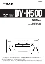 Предварительный просмотр 1 страницы Teac DV-H500 Owner'S Manual