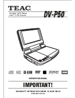 Teac DV-P50 Owner'S Manual preview