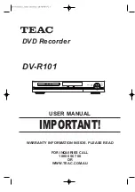 Teac DV-R101 User Manual preview