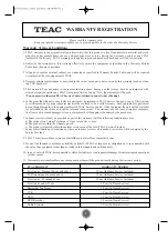 Preview for 2 page of Teac DV-R101 User Manual