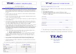 Preview for 2 page of Teac DV-TV5100 Owner'S Manual