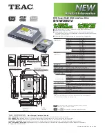 Teac DV-W28U-V Product Information preview