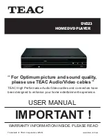 Предварительный просмотр 1 страницы Teac DV223 User Manual