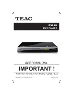 Предварительный просмотр 1 страницы Teac DV228 User Manual