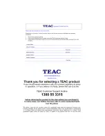 Предварительный просмотр 2 страницы Teac DV228 User Manual