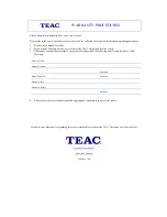 Предварительный просмотр 4 страницы Teac DV5188 User Manual