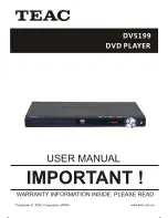 Teac DV5199 User Manual предпросмотр