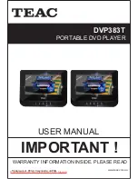 Preview for 1 page of Teac DVP383T User Manual