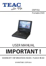 Teac DVP702 User Manual preview