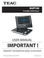 Teac DVP705 User Manual preview