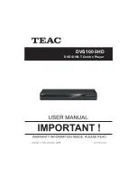 Teac DVS1000HD User Manual предпросмотр