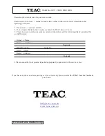 Preview for 3 page of Teac DVTV5190F Owner'S Manual