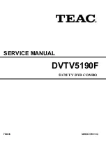 Teac DVTV5190F Service Manual предпросмотр