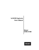 Preview for 1 page of Teac DVW-D110 User Manual