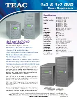 Preview for 1 page of Teac DVW-D13 Specifications