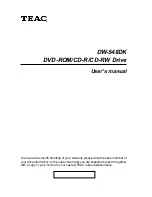 Preview for 1 page of Teac DW-548DK User Manual