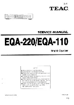 Teac EQA-220 Service Manual preview