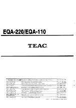 Preview for 12 page of Teac EQA-220 Service Manual