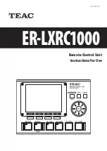 Предварительный просмотр 1 страницы Teac ER-LXRC1000 Instructions For Use Manual