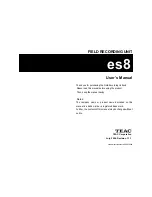 Teac es8 User Manual preview
