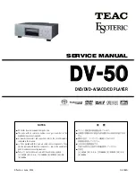 Preview for 1 page of Teac Esoteric DV-50 Service Manual