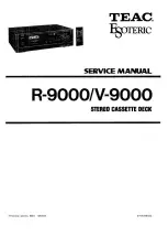 Teac Esoteric R-9000 Service Manual preview