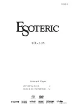 Teac Esoteric UX-3 Pi Owner'S Manual preview