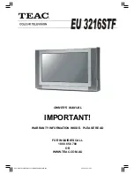 Preview for 1 page of Teac EU 3216STF Owner'S Manual