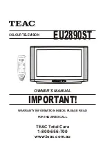 Preview for 1 page of Teac EU2890ST Owner'S Manual