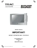 Teac EU3242ST Owner'S Manual preview