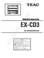 Teac EX-CD3 Service Manual preview