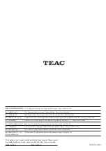 Preview for 12 page of Teac GF-188 Owner'S Manual