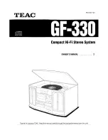 Предварительный просмотр 1 страницы Teac GF-330 Owner'S Manual