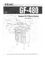 Teac GF-480 Owner'S Manual preview