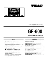 Teac GF-600 Service Manual предпросмотр