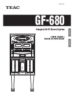 Предварительный просмотр 1 страницы Teac GF-680 Owner'S Manual