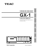 Предварительный просмотр 1 страницы Teac GX-1 Instruction Manual