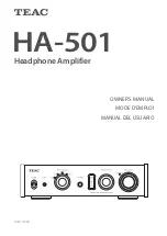 Teac HA-501 Owner'S Manual preview