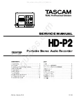 Teac HD-P2 Service Manual preview