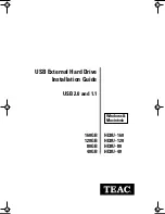 Preview for 1 page of Teac HD3U-120 Installation Manual