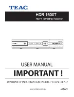 Предварительный просмотр 1 страницы Teac HDB511 User Manual