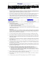 Preview for 4 page of Teac HDR500S User Manual