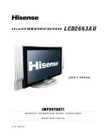 Preview for 1 page of Teac HISENSE LCD2663AU User Manual