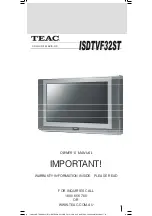 Teac ISDTVF32ST Owner'S Manual preview