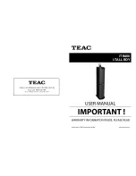 Teac iTB400 i-TALLBOY User Manual preview