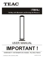 Teac iTB55Li User Manual предпросмотр