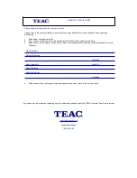 Предварительный просмотр 4 страницы Teac LCD1918HDHN User Manual