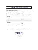 Preview for 3 page of Teac LCD2633A User Manual