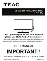 Preview for 1 page of Teac LCD3282FHD User Manual