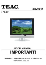 Teac LCDV1901M User Manual preview